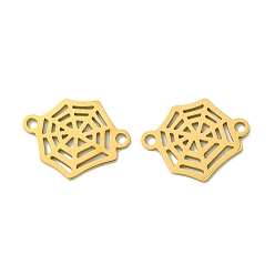 Настоящее золото 18K 201 подвески из нержавеющей стали, лазерная резка, ссылка на паутину, реальный 18 k позолоченный, 14x18x1 мм, отверстие : 1.6 мм