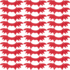 Красный 40 шт искусственная кожа крылья зло украшения аксессуары, для поделок аксессуары для волос, одежда на тему хэллоуина, красные, 38x125 мм