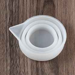 Белый Силиконовые чашки для смешивания, складной мерный стаканчик, белые, 78x64x76 мм, емкость: 100 мл (3.38 жидких унций)