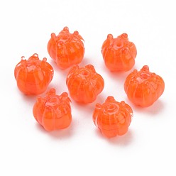 Coral Handmade Bumpy Lampwork Beads, Flower, Coral, 10~11x11~13x11~13mm, Hole: 1.2mm