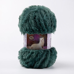 Темно-серый Пряжа из полиэстера и нейлона, толстая пряжа из искусственного меха из шерсти норки, для вязания мягкого шарфа своими руками, темно-серый, 13 мм, около 32.81 ярдов (30 м) / моток