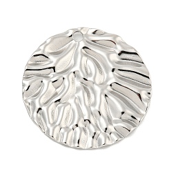 Нержавеющая Сталь Цвет Не тускнеющие 304 подвески из нержавеющей стали, , плоский круглый шарм, цвет нержавеющей стали, 30x2 мм, отверстие : 2 мм