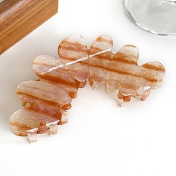 Шоколадный Заколки для волос из ацетата целлюлозы с полыми волнами и большими когтями, аксессуары для волос для женщин и девочек, цветок, цвет шоколада, 110 мм