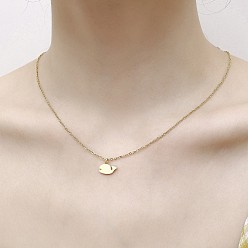 Whale 304 ожерелья с подвесками из нержавеющей стали для женщин, золотые, кит, 17.72 дюйм (45 см)