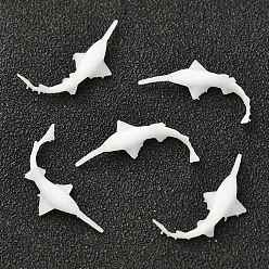 White 3D Resin Model, UV Resin Filler, Epoxy Resin Jewelry Making, Shark Shaped, White, 18x11x3.5mm