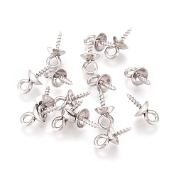 Нержавеющая Сталь Цвет 201 подвески из нержавеющей стали, для полузасушливых бусин, цвет нержавеющей стали, 10x5 мм, отверстие : 2 мм, контактный: 1.2 mm