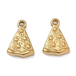 Золотой Кованые 304 подвески из нержавеющей стали, пицца прелести, ионное покрытие (ip), долговечный, золотые, 14x10x3.5 мм, отверстие : 1.2 мм
