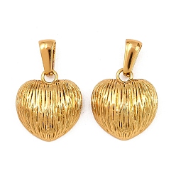 Золотой 304 подвески из нержавеющей стали, шарма сердца, золотые, 17.5x15.5x6.5 мм, отверстие : 6.5x3 мм