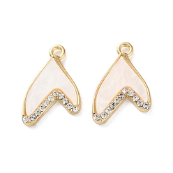 Золотой Акриловые подвески из сплава с покрытием стойки, сердце, золотые, 20x13x2 мм, отверстие : 1.6 мм