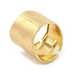 Золотой Простые браслеты из сплава для женщин, золотые, внутренний диаметр: 2-3/8x2-1/8 дюйм (6.1x5.3 см)