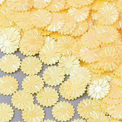 Желтый Аксессуары для орнаментов, пластиковые пайетки / блестки из пвх, AB цвет, цветок, желтые, 9x0.5 мм, около 20000 шт / 500 г