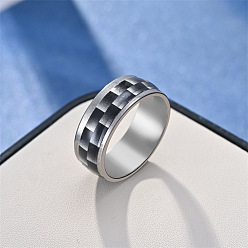 Нержавеющая Сталь Цвет 304 палец кольца из нержавеющей стали, чёрные, размер США 11 (20.6 мм)