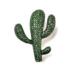 Зеленый Эмалевые булавки, булавки из сплава для лацканов одежды рюкзака, кактус, зелёные, 40x29.5 мм