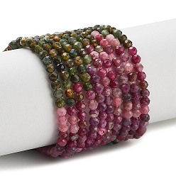 Турмалин Натуральный турмалин бисер нитей, круглые, граненые, класс АА, 2 мм, отверстие : 0.5 мм, около 190~199 шт / нитка, 15.16''~15.55'' (38.5~39.5 см)