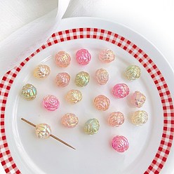 (52) Непрозрачная лаванда Непрозрачные акриловые бусины, роза, разноцветные, 18x15 мм