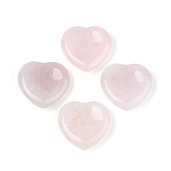 Розовый Кварц Камни для беспокойства из натурального розового кварца, камень большого пальца сердца, 28.5~30x29.5~31x6.5~8.5 мм