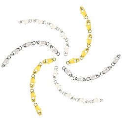 Mixed Color 30Pcs 3 Colors Brass Lobster Claw Clasps, Mixed Color, 18x6mm, Hole: 3mm, 10pcs/color