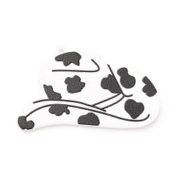 Hat Акриловые подвески в ковбойском стиле с принтом в стиле вестерн, ковбойская шляпа с подвеской в виде коровы, шляпа, 28x46x1.5 мм, отверстие : 1.6 мм