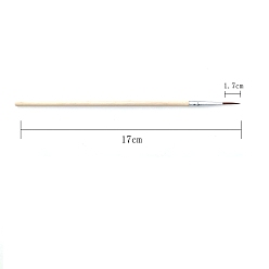 Бланшированный Миндаль Кисть для рисования микродеталей дерева, с нейлоновой головкой щетки и трубкой из сплава, инструмент для росписи глины, бланшированный миндаль, 17x0.45 см, головка щетки: 17x2 мм