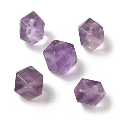 Аметист Природный аметист бисера, граненые круглые бусины в форме звезды, 11x10.5x11 мм, отверстие : 0.9 мм
