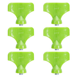 Зеленый газон 6шт. пластиковый ключ для удаления шипов на кроссовках для бега на открытом воздухе, из нержавеющей стали поиска, зеленый газон, 51x58x25 мм