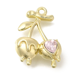 Розалина Подвески из сплава со стразами, черри прелести, Розалина, 23x16x7.5 мм, отверстие : 1.7 мм