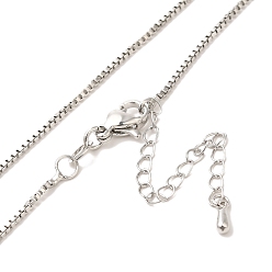 Платина Ожерелья с цепочкой из латуни, платина, 15.79x0.05 дюйм (40.1x0.12 см)