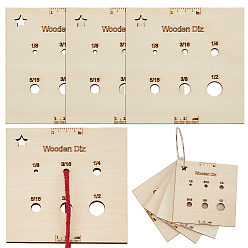 Квадрат 4шт. доски для намотки деревянных нитей, шпулька для нити, карточка-органайзер ниток для вышивки крестиком, с кольцами на петлях из железа с вкладными листами из ПК, квадратный, 1 мм