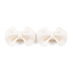 Белый Непрозрачные акриловые бусины, бантом, белые, 23.5x31.5x9 мм, отверстие : 2.5 мм, Около 300 шт / 500 г