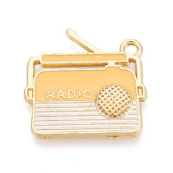 Белый Навахо Подвески из эмали и сплава, радио-чары, золотые, без кадмия, без никеля и без свинца, навахо белый, 19.5x20x1.8 мм, отверстие : 1.8 мм