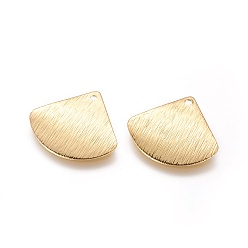 Золотой Стойки обшивки латунные подвески, долговечный, треугольные, золотые, 19x20.5x0.4 мм, отверстие : 1.4 мм