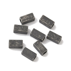 Античное Серебро Ретро 316 хирургические бусины из нержавеющей стали, кубоид, античное серебро, 6x3x3 мм, отверстие : 1.6 мм