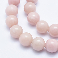 Pink Opal Natural Pink Opal Beads Strands, Round, 12mm, Hole: 1mm, about 32~34pcs/strand, 15.7 inch(40cm)