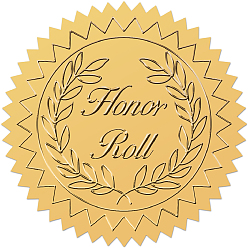 Слово Пластиковые самоклеящиеся наклейки с тиснением из золотой фольги, стикер украшения медали, слово, 5x5 см