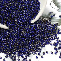 (28DF) Silver Lined Frost Cobalt Тохо 11/0 круглые бусины, японский бисер, (28 df) морозный кобальт с покрытием из серебра, 11/0, 2.2 мм, отверстие : 0.8 мм, Около 1110 шт / 10 г