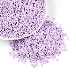 Лиловый 12/0 краска для запекания бисер стеклянный круглый, сирень, 1.5~2x1.5 мм, отверстия : 0.5~1 mm, около 30000 шт / фунт