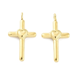 Настоящее золото 18K Ионное покрытие (ip) 316l хирургические настройки кабошона из нержавеющей стали для эмалевых подвесок, без никеля , пересекаются с сердцем, реальный 18 k позолоченный, лоток : 3x4 мм, 22x12x2.5 мм, отверстие : 2.2 мм