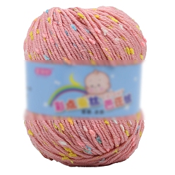 Pink Полиэфирная пряжа, твидовая пряжа, для свитера-шапки, для вязания крючком принадлежности, розовые, 2 мм, около 85.30 ярдов (78 м) / моток