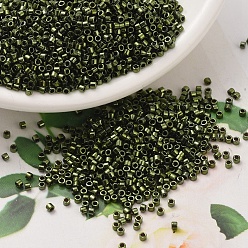 (DB0011) Metallic Olive MIYUKI Delica Beads, Cylinder, Japanese Seed Beads, 11/0, (DB0011) Metallic Olive, 1.3x1.6mm, Hole: 0.8mm, about 10000pcs/bag, 50g/bag
