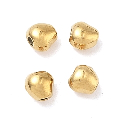 Настоящее золото 18K 304 из нержавеющей стали бусы, самородки, ионное покрытие (ip), реальный 18 k позолоченный, 5x5x4 мм, отверстие : 1.6 мм