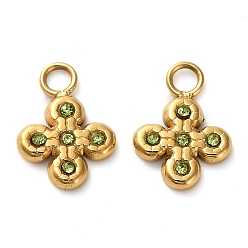 Cross 304 подвески из нержавеющей стали, со стразами, золотые, крестик, 10.5x8x1.5 мм, отверстие : 1.8 мм