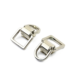 Платина Подвесные застежки из цинкового сплава, d-образное кольцо для сумочки, соединительные элементы для сумочек, фурнитура для сумочек своими руками, платина, 37 мм