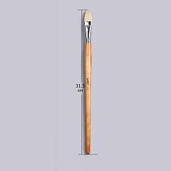 Темно-Оранжевый Набор кистей, насадка из щетины с деревянной ручкой и алюминиевой трубкой, для акварельной живописи художник профессиональная живопись, темно-оранжевый, 31.5 см