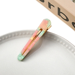 Pink Заколки из кожи аллигатора из ацетата целлюлозы, аксессуары для волос для женщин и девочек, розовые, 15x83 мм