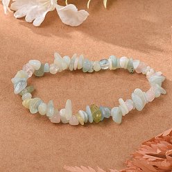 Морганит Натуральные морганитовые вышитые бисером браслеты, 2-1/8 дюйм (54 мм)