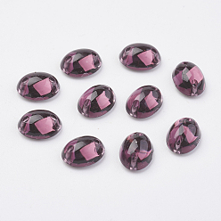 Old Rose Sew on Rhinestone, Taiwan Acrylic Rhinestone, Two Holes, Garments Accessories, Oval Dome, Old Rose, 8x6x3.5mm, Hole: 1mm