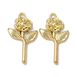 Золотой Подвески из сплава , цветок, стойки покрытие, золотые, 30x17x3.5 мм, отверстие : 1.8 мм