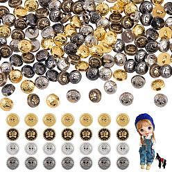 (52) Непрозрачная лаванда 320шт 4 цвета литые пуговицы на хвостовике, 1-луночное, Полукруглая форма с изображением бабочек., разноцветные, 5x3.5 мм, отверстие : 1 мм, 80 шт / цвет