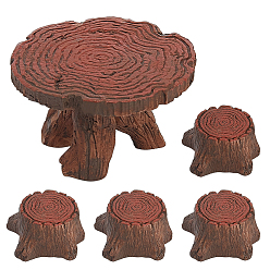 Седло Коричневый 1 комплект стульев и стола из пеньков из искусственной смолы, микропейзаж мебель для дома аксессуары для кукольного домика, притворяясь опорными украшениями, седло коричневый, 90x65x60 мм