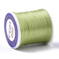 Light Green Nylon 66 Coated Beading Threads for Seed Beads, Light Green, 0.1mm, about 54.68 yards(50m)/roll